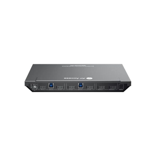 4K Dual Monitor KVM Switch, 2-Port HDMI with Hotkey Switching, Supports High Refresh Rates like 144Hz, 165Hz & 240Hz