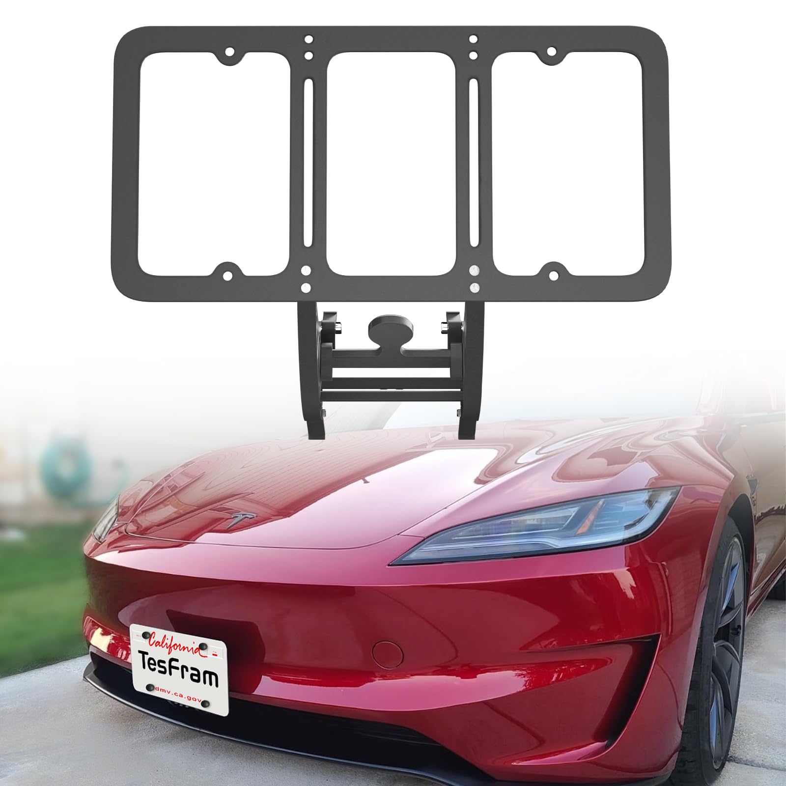 2026 Tesla Model Y Juniper License Plate Holder – No-Drill, Lockable & Camera-Safe - Image 2