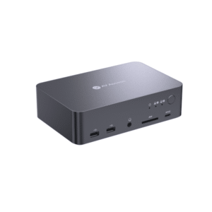 iDock C20 USB-C KVM Switch Docking Station for 2 Laptops, 4K Dual Monitor Design, 60W Charging for Each PC, 1G Ethernet, EDID Emulation