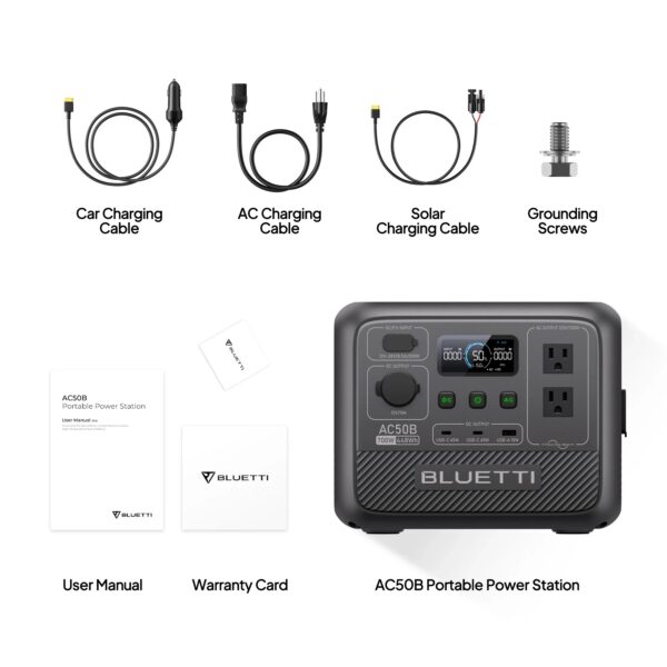 BLUETTI AC50B Portable Power Station | 448Wh, 700W Output