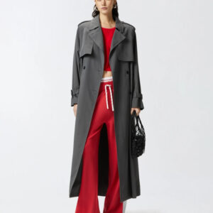 Classic faded cotton trench coat