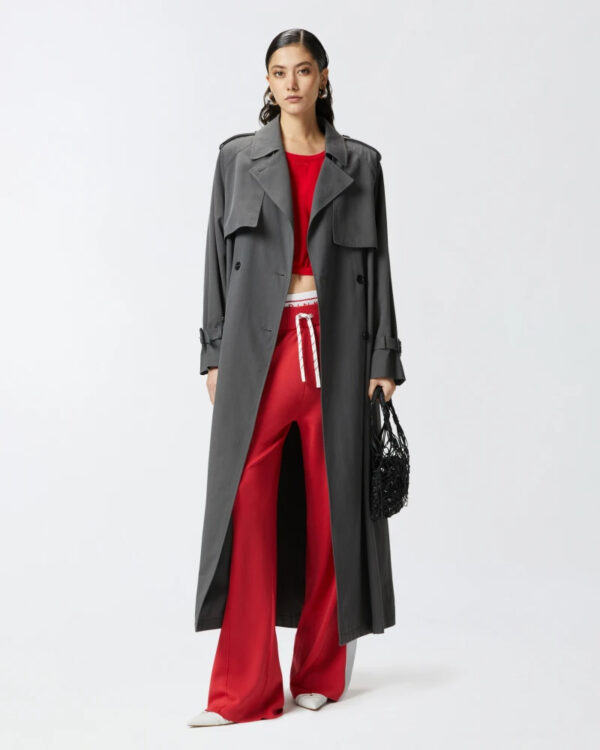 Classic faded cotton trench coat