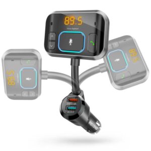 Rexing FMVC2 FM Transmitter – Bluetooth 5.0 Voice & Hands-Free Car Kit