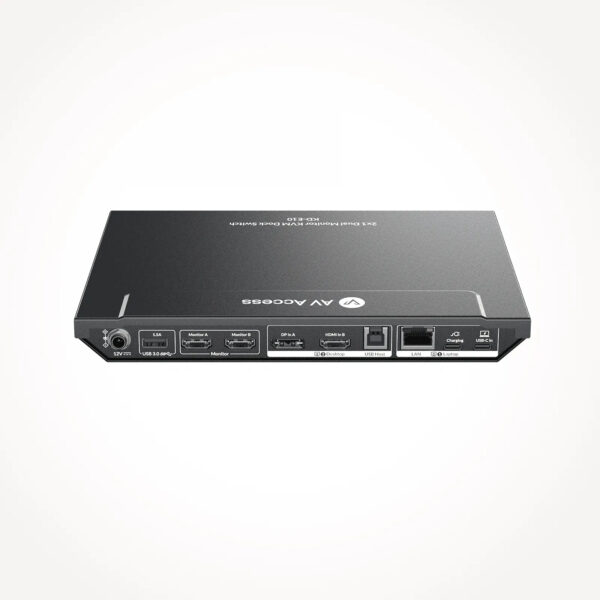 New USB-C KVM Switch Docking Station for 2 PCs & 2 Monitors, 100W PD for Laptop, EDID Emulation, High Refresh Rates for Home Office & Gaming