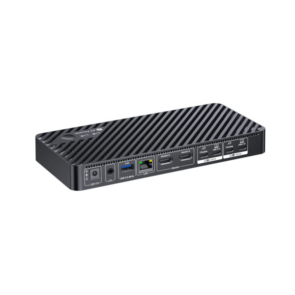 New USB-C KVM Switch Docking Station for 2 Laptops & 4K Dual Monitor, 11-in-1 Design (100W PD), 1G Ethernet Port, EDID Emulation