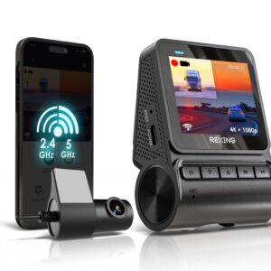 REXING RH2 Dual Dash Cam – 4K Front and 1080p Rear Dash Camera with Wi-Fi, and Optional GPS