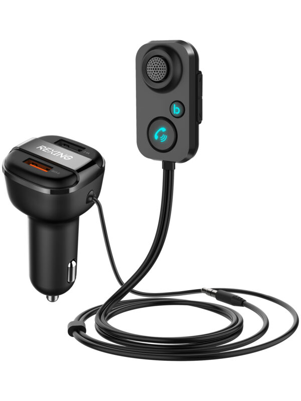 Rexing AUX2 Mini Bluetooth Receiver for car w/ Bluetooth 5.1