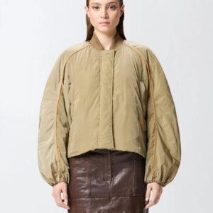 Technical canvas bomber jacket