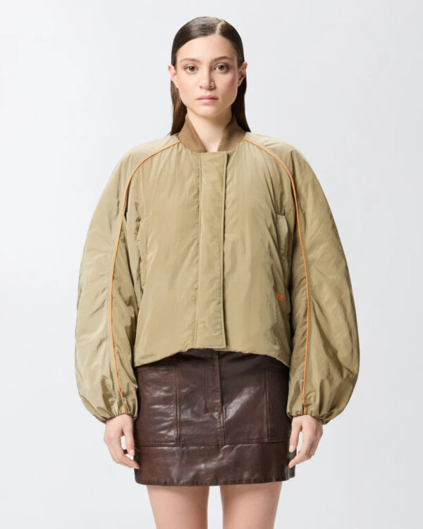 Technical canvas bomber jacket