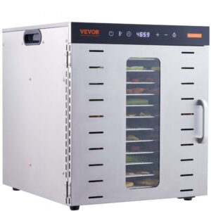 VEVOR 10-Tray Food Dehydrator 1000W – Commercial & Home Electric Food Dryer
