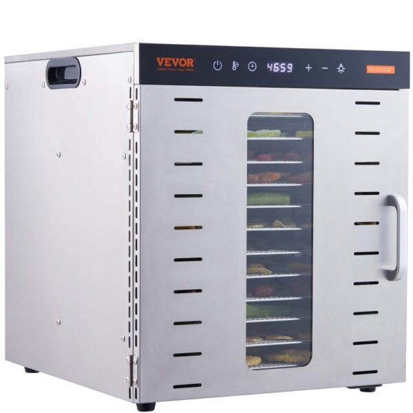 VEVOR 10-Tray Food Dehydrator 1000W – Commercial & Home Electric Food Dryer