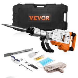 VEVOR 3500W Demolition Jack Hammer / Concrete Breaker with 2 Chisel Bits
