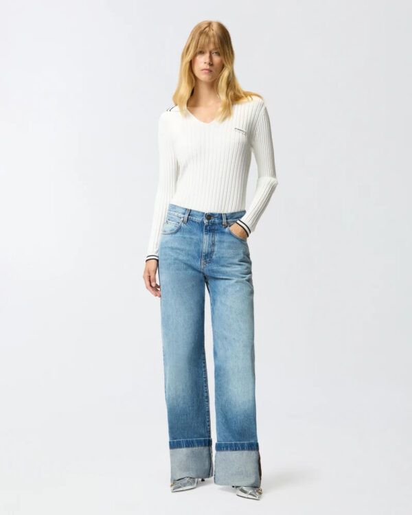 Wide-leg vintage denim jeans 10%OFF